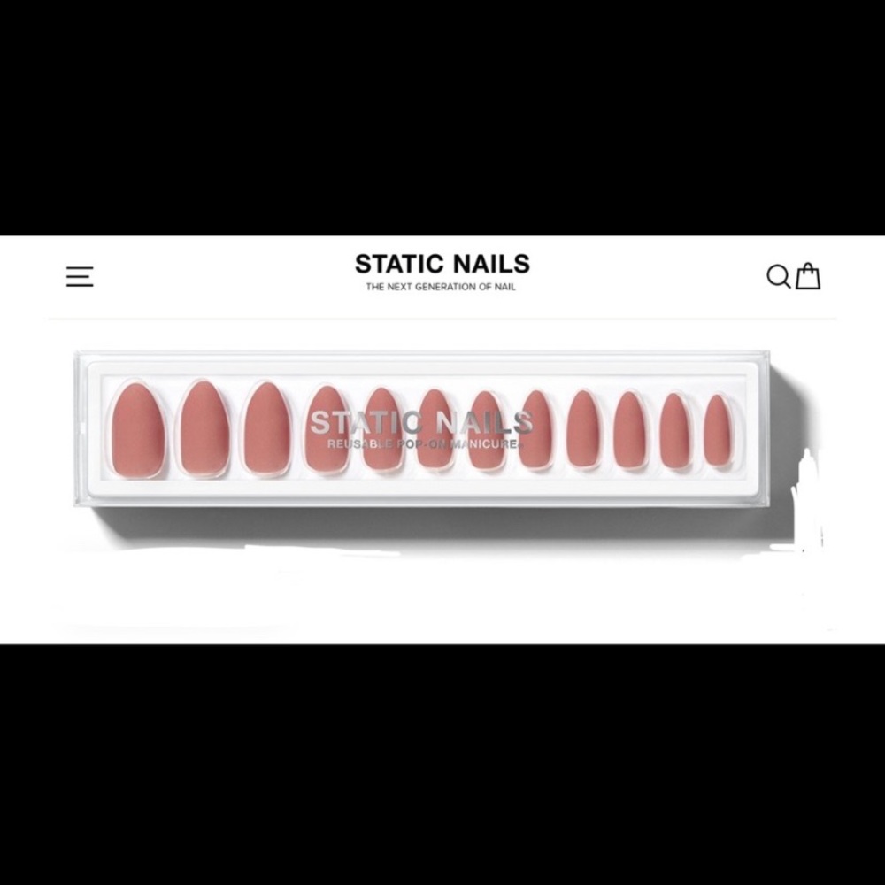 Static Nails Matte Rose Almond Nails